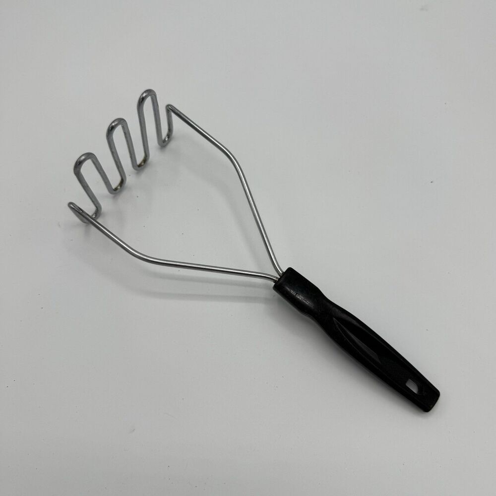 Potato Vegetable Masher Black Handle Utensil‎